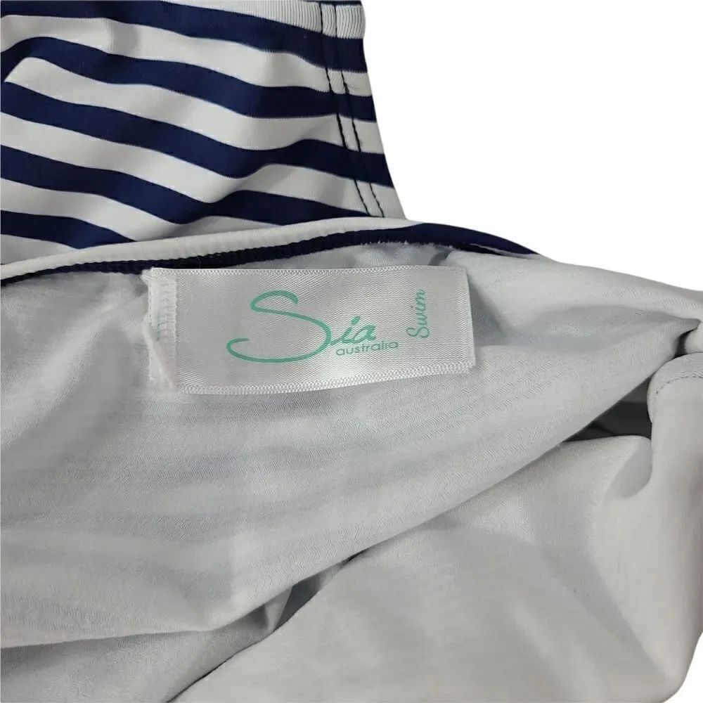 Sia Australia blue striped one peice bathing suite - Picture 8 of 8